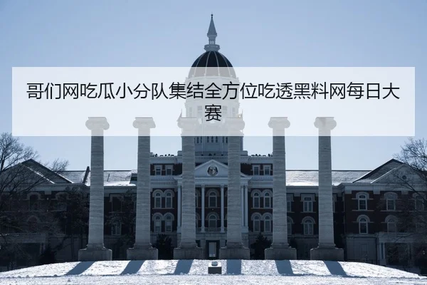 哥们网吃瓜小分队集结全方位吃透黑料网每日大赛